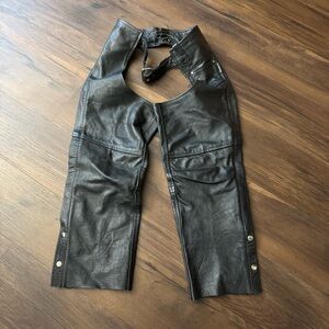 Leather King Black Leather Chaps